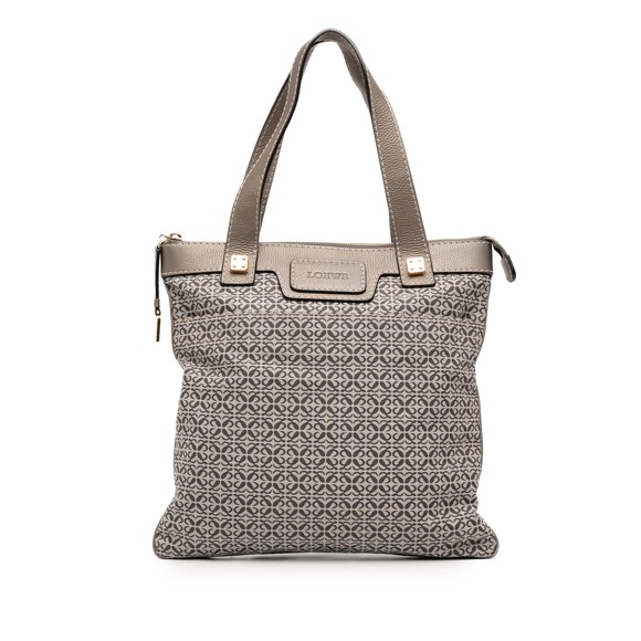 Pre-Loved LOEWE Anagram Canvas Tote - Picture 1 of 11